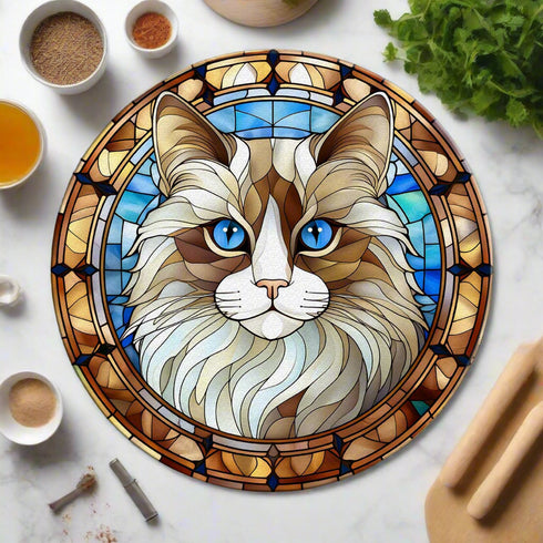 Cat Ragdoll Glass Suncatcher Worktop Saver